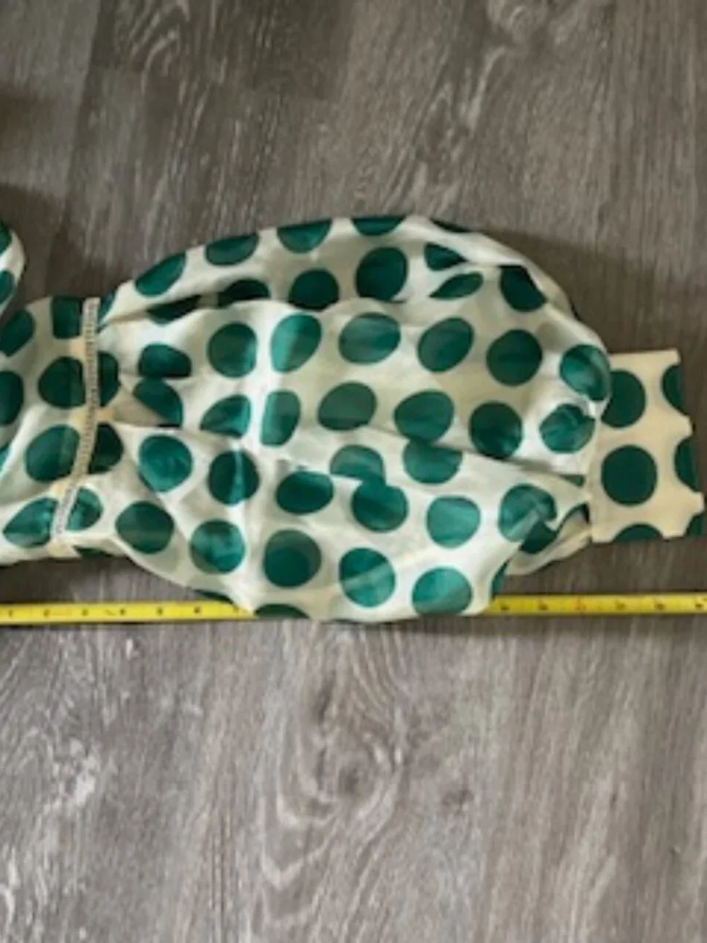 NWT G by Gracia Green Sheer Polka Dot Puff Sleeve Top Women's XL - Picture 12 of 13